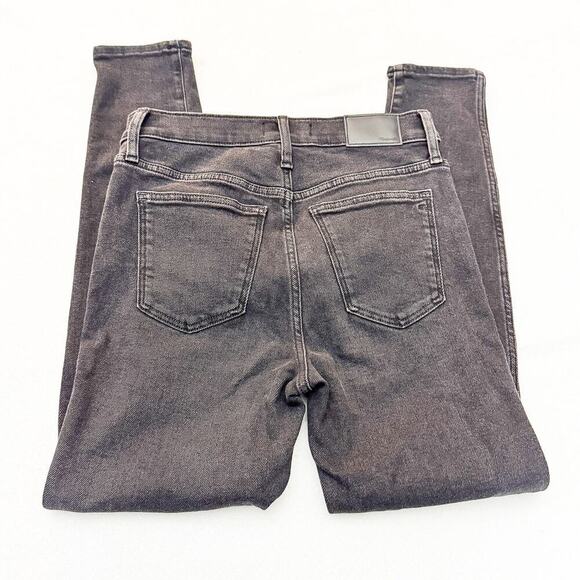 Madewell 10" High-Rise Skinny Denim Jeans Black Charcoal Wash Size 29 - Picture 5 of 9